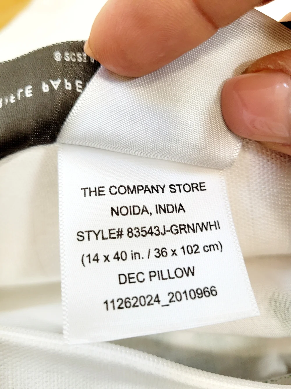 RIFLE PAPER CO. x THE COMPANY STORE Embroidered Vines Lumbar Pillow Cover